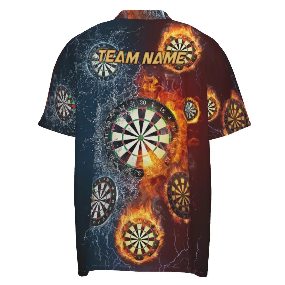 Personalisiertes Herren Dart Polo Shirt mit Feuer- und Wasser-Darts, Dart Team Trikot J8282 - Outfitsuche