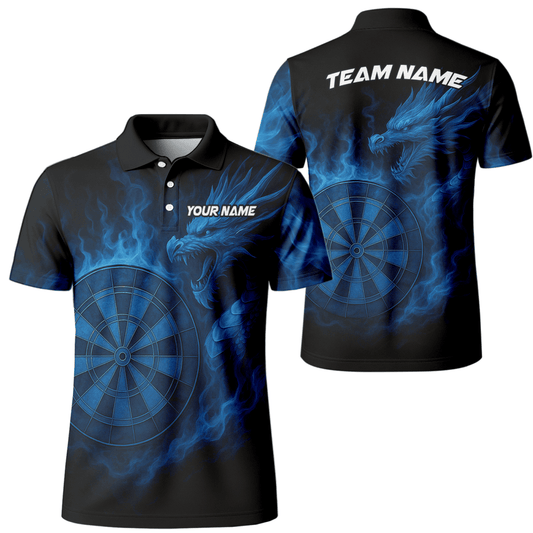 Personalisiertes Herren Dart Polohemd: Mächtiger Tiger Schwarz - Orange M0703 - Outfitsuche