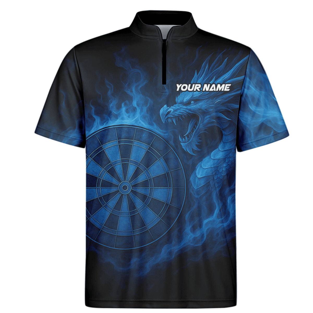 Personalisiertes Herren Dart Polohemd: Mächtiger Tiger Schwarz - Orange M0703 - Outfitsuche