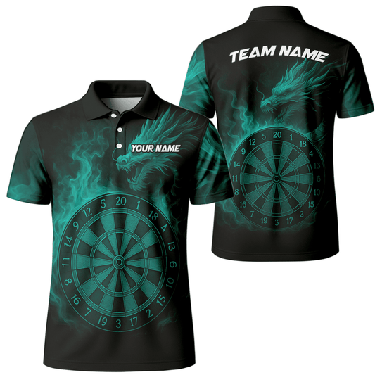 Personalisiertes Herren Dart Poloshirt Schwarz mit Gold - Blitz - Tiger - Motiv N4631 - Outfitsuche