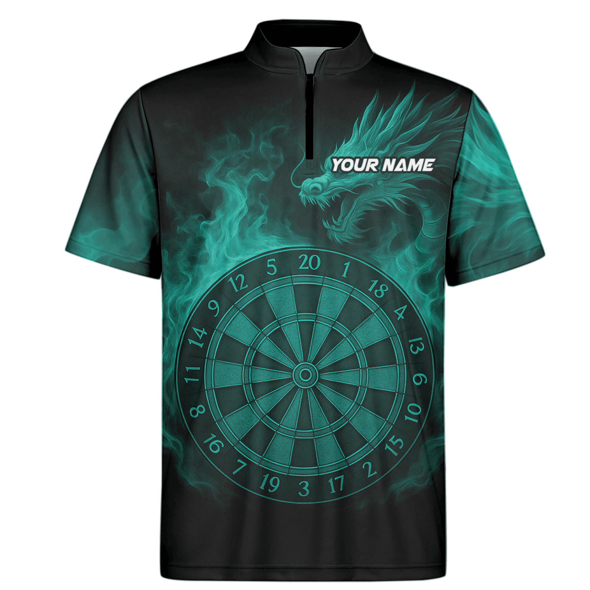 Personalisiertes Herren Dart Poloshirt Schwarz mit Gold - Blitz - Tiger - Motiv N4631 - Outfitsuche