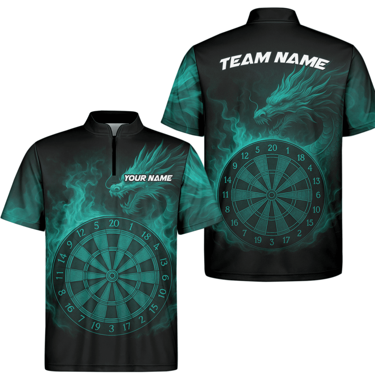 Personalisiertes Herren Dart Poloshirt Schwarz mit Gold - Blitz - Tiger - Motiv N4631 - Outfitsuche