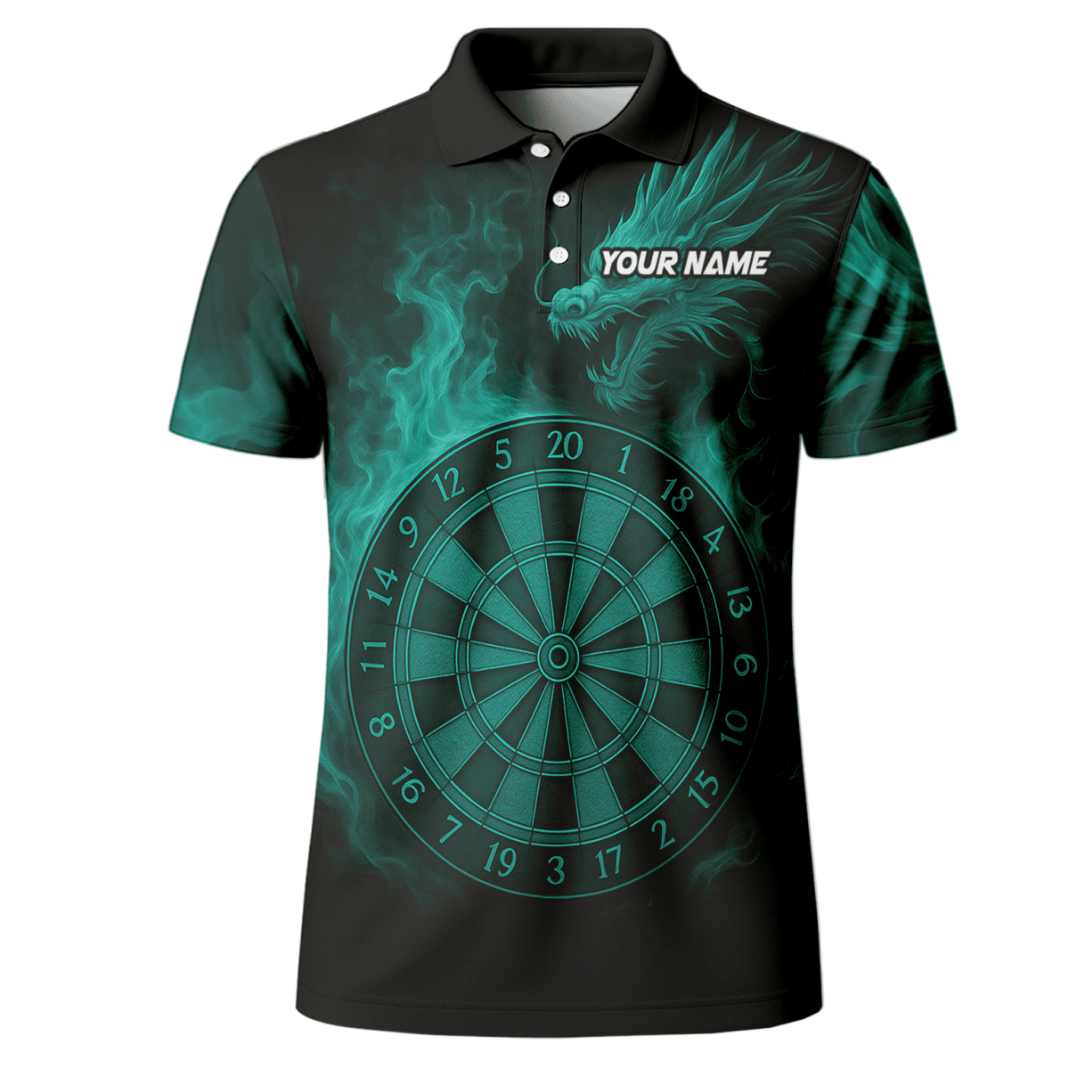 Personalisiertes Herren Dart Poloshirt Schwarz mit Gold - Blitz - Tiger - Motiv N4631 - Outfitsuche