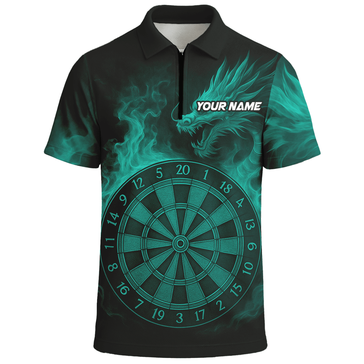 Personalisiertes Herren Dart Poloshirt Schwarz mit Gold - Blitz - Tiger - Motiv N4631 - Outfitsuche