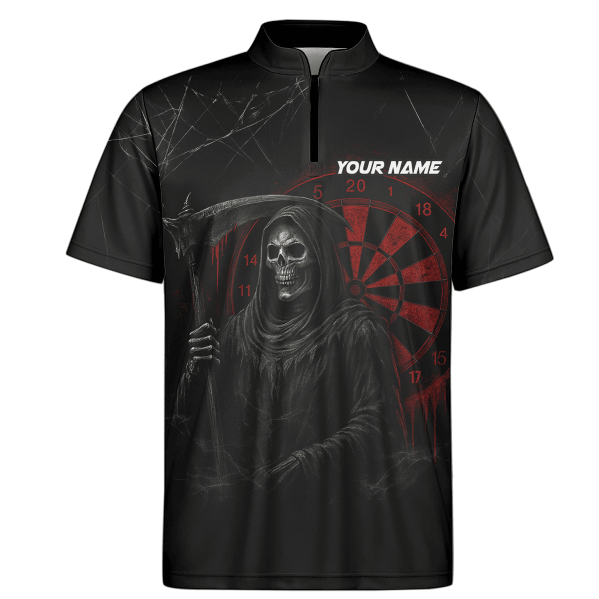 Personalisiertes Herren Dart - Poloshirt Werwolf – Tropisches Design in Nachtblau O7902 - Outfitsuche