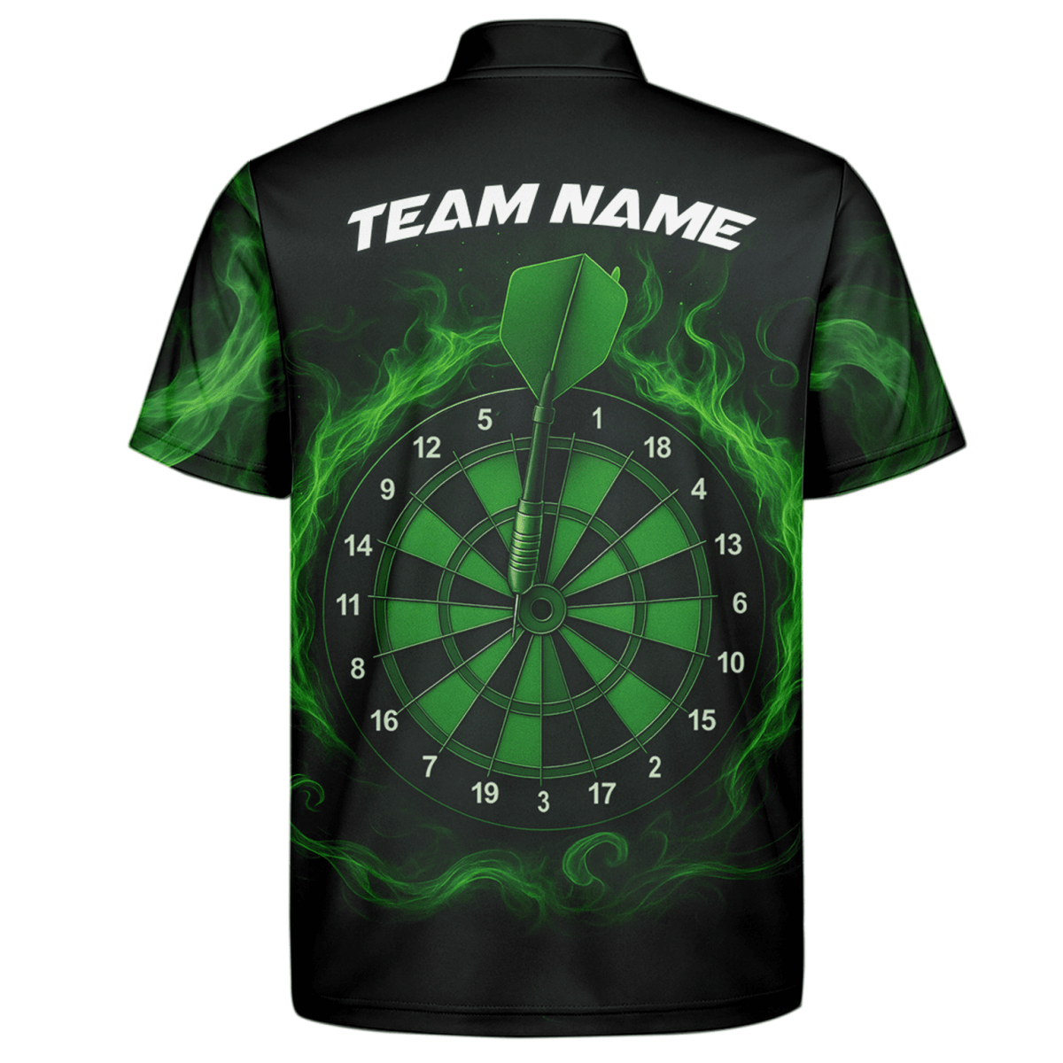 Personalisiertes Herren Dart - Shirt mit blauem Flammendrachen - Motiv, Schwarz U7656 - Outfitsuche