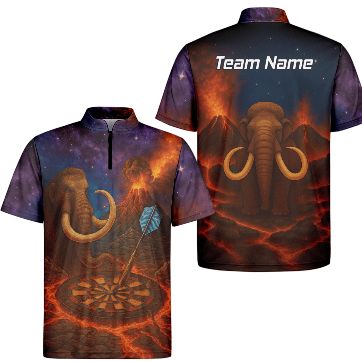 Personalisiertes Herren Dart Trikot Mammut Vulkan Design – Personalisiertes Dartshirt KH90272 - Outfitsuche