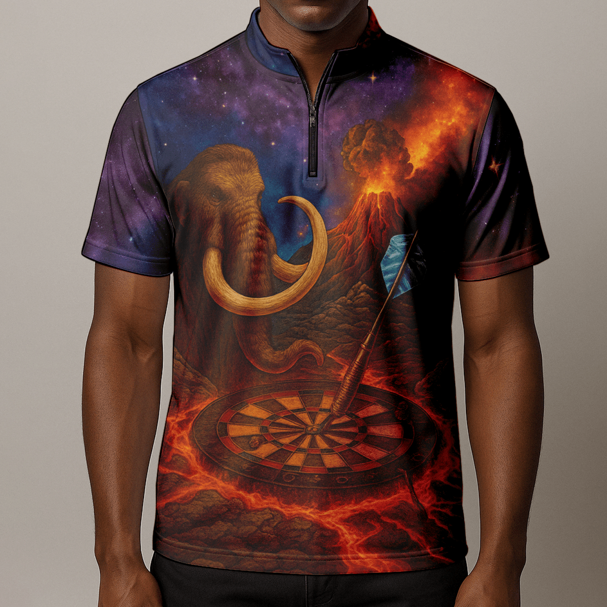 Personalisiertes Herren Dart Trikot Mammut Vulkan Design – Personalisiertes Dartshirt KH90272 - Outfitsuche