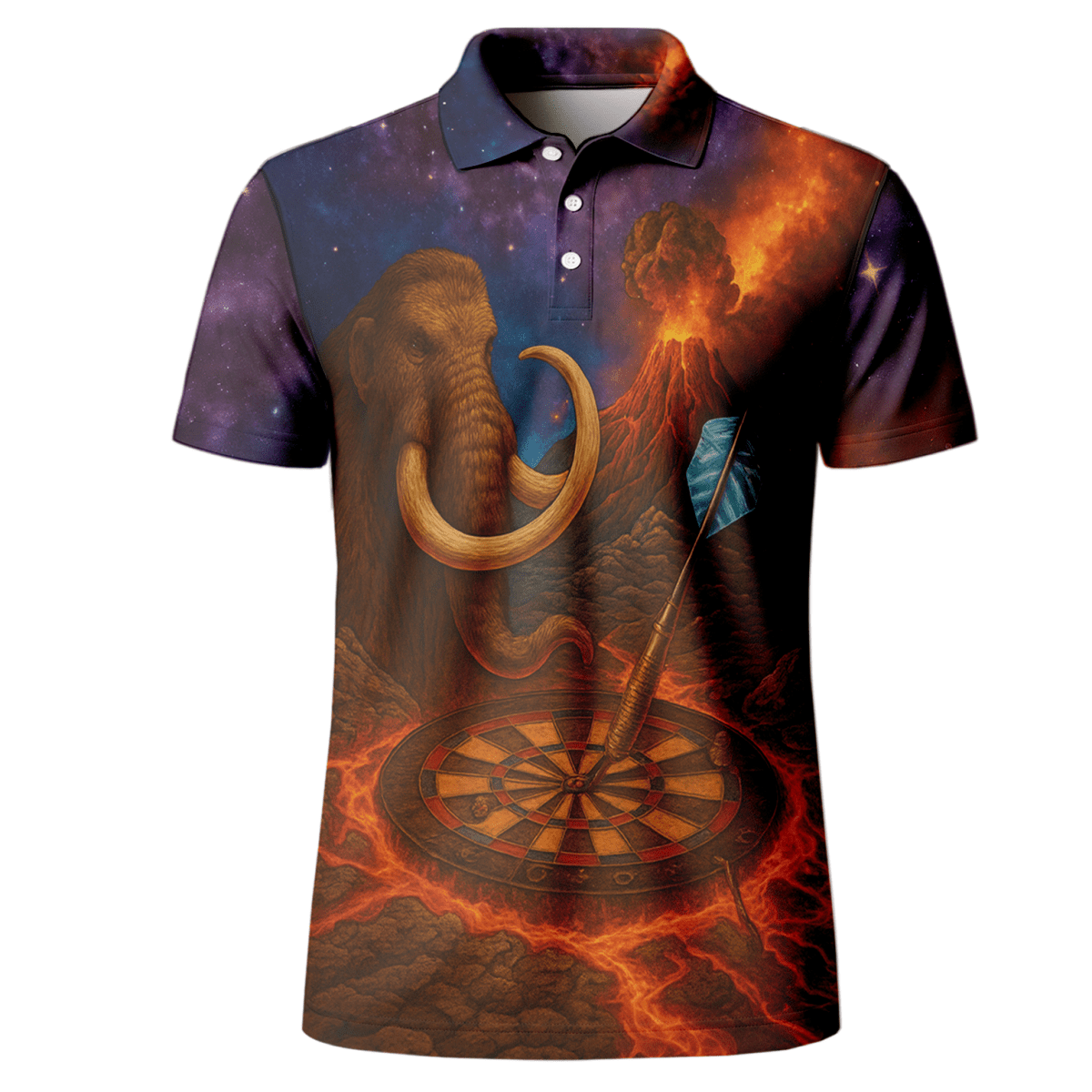 Personalisiertes Herren Dart Trikot Mammut Vulkan Design – Personalisiertes Dartshirt KH90272 - Outfitsuche