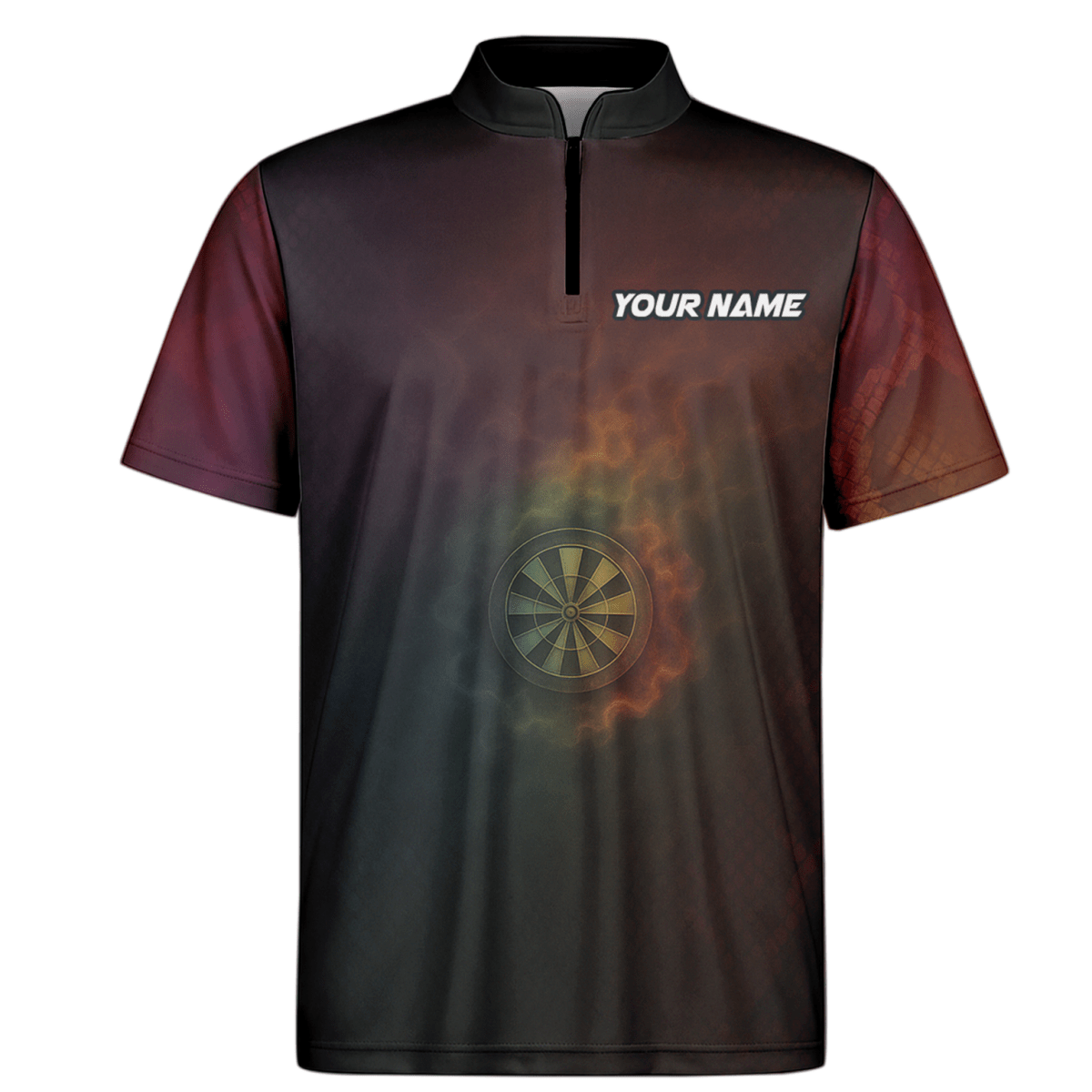 Personalisiertes Herren Dart Trikot Motiv Schlange Feuer Schwarz Rot Gold K8845 - Outfitsuche