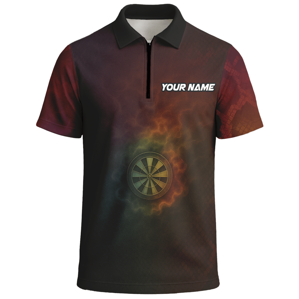 Personalisiertes Herren Dart Trikot Motiv Schlange Feuer Schwarz Rot Gold K8845 - Outfitsuche