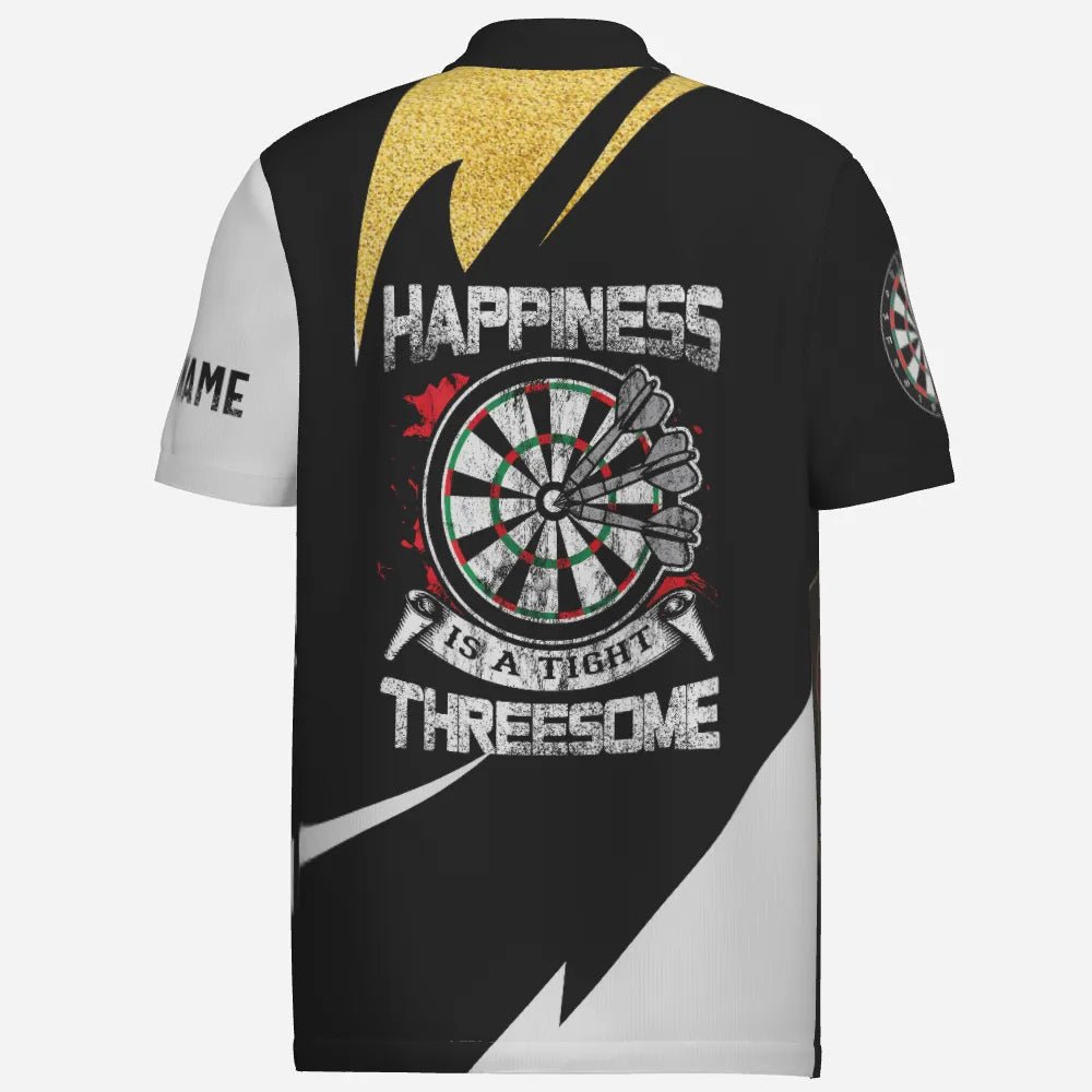 Personalisiertes Herren Darts Polo Shirt - Glück ist ein Treffer! Individuell anpassbares Dart-Team-Trikot für Männer G613 - Outfitsuche