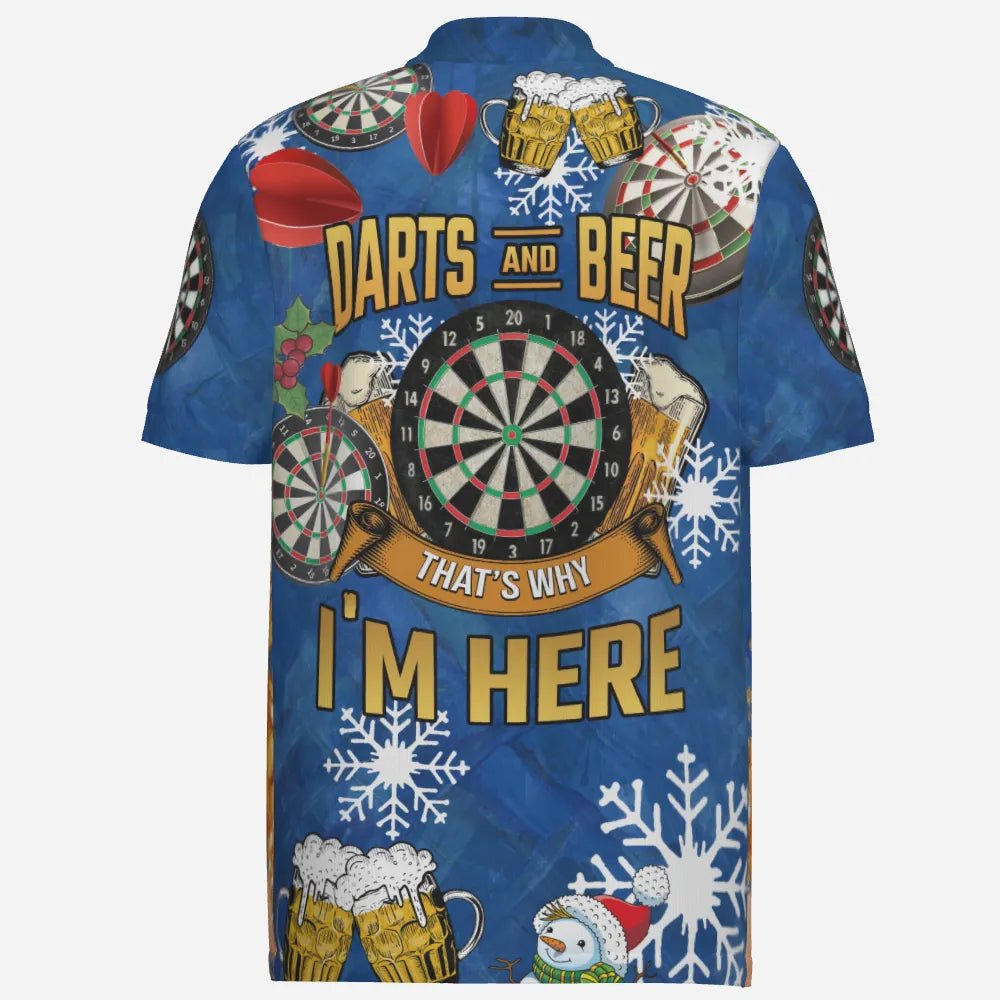 Personalisiertes Herren Darts Polo Shirt mit Darts und Bier, individuell anpassbare Weihnachts-Darttrikots für Männer A617 - Outfitsuche