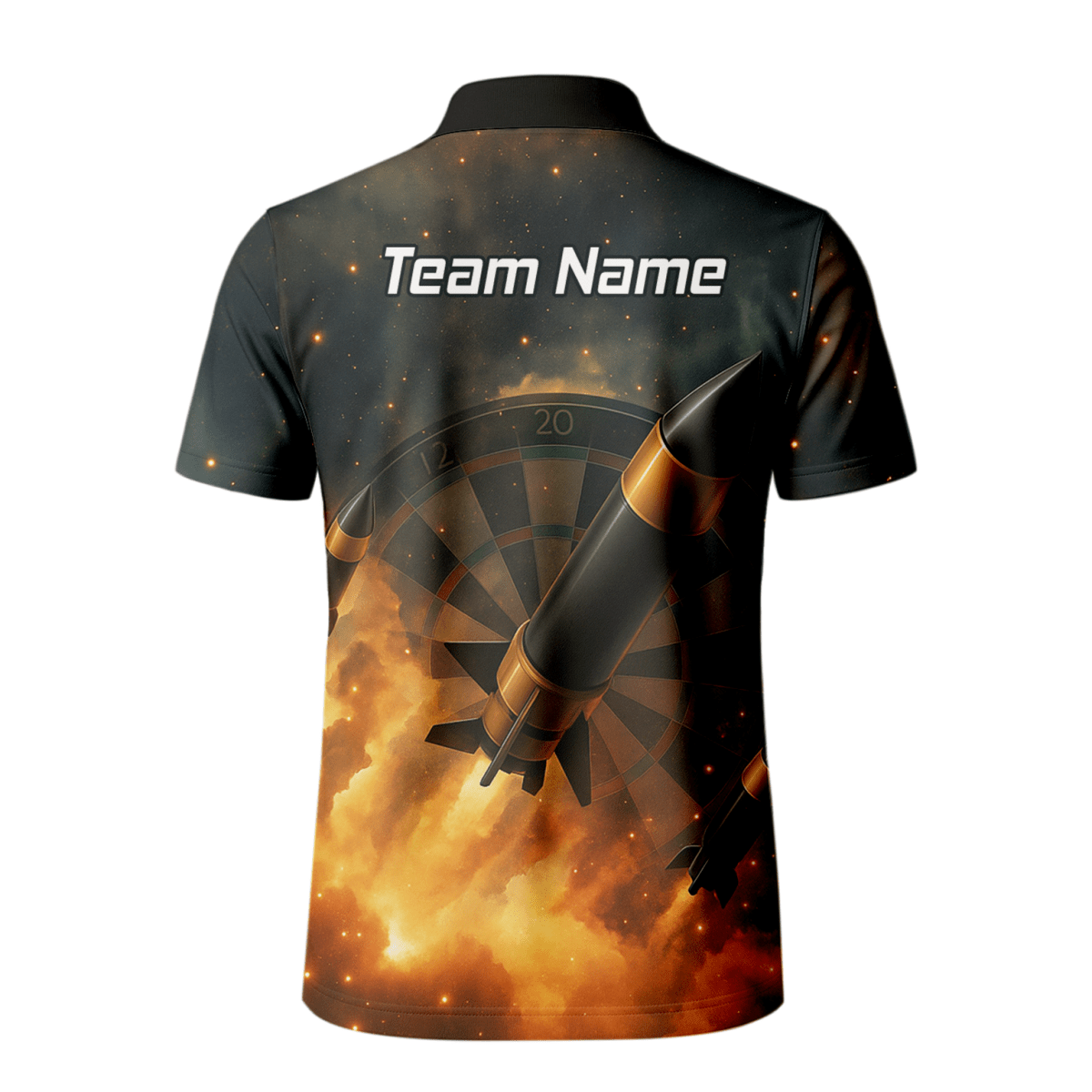 Personalisiertes Herren Jersey Poloshirt | Raketen - und Feuerpfeil - Design Q1206 - Outfitsuche