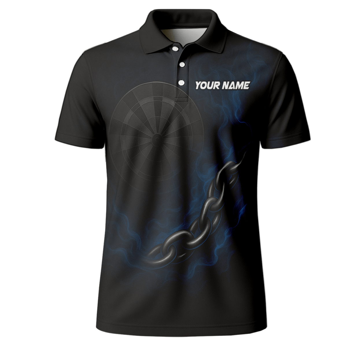 Personalisiertes Herren Polo - Shirt mit Skorpion - Ketten - & Dart - Motiv Schwarz Blau D7870 - Outfitsuche