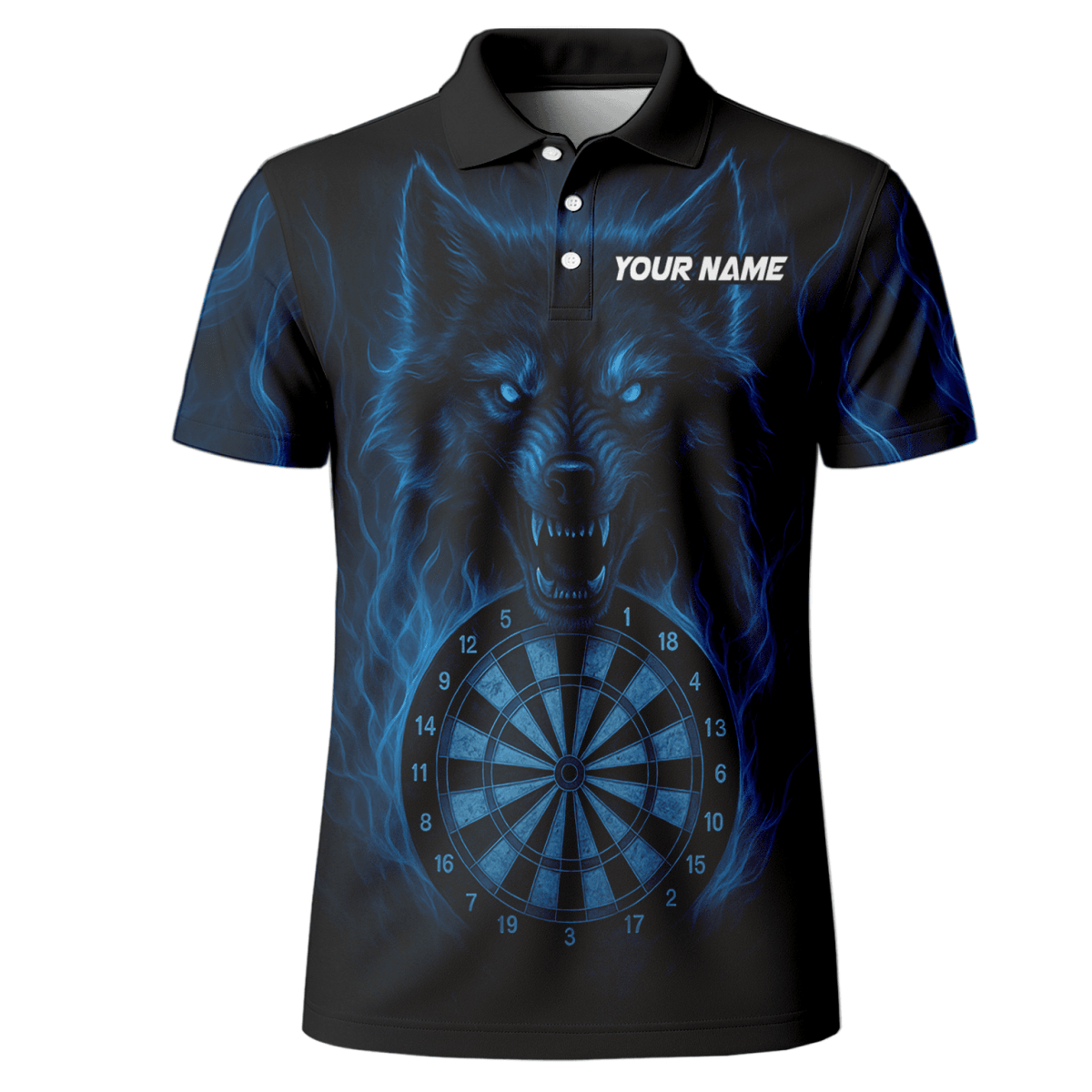 Personalisiertes Herren Poloshirt im Blitz - Design Rot - Schwarz S9300 - Outfitsuche