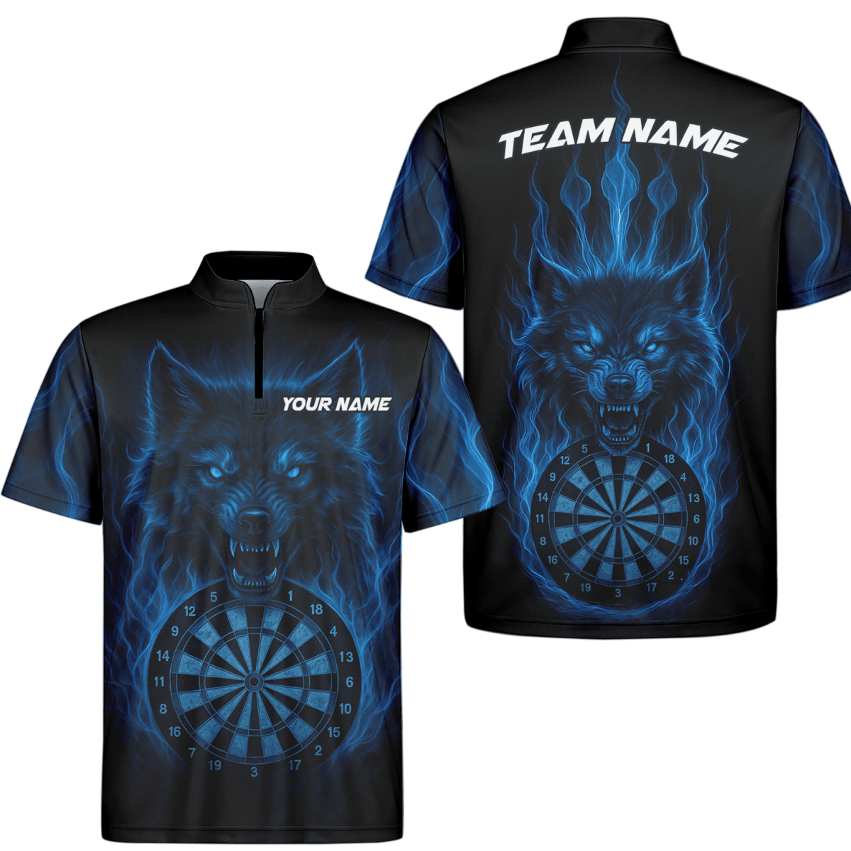 Personalisiertes Herren Poloshirt im Blitz - Design Rot - Schwarz S9300 - Outfitsuche