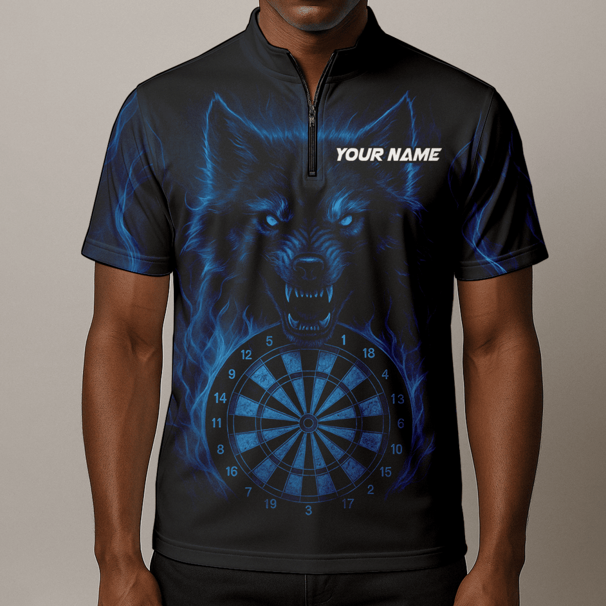 Personalisiertes Herren Poloshirt im Blitz - Design Rot - Schwarz S9300 - Outfitsuche