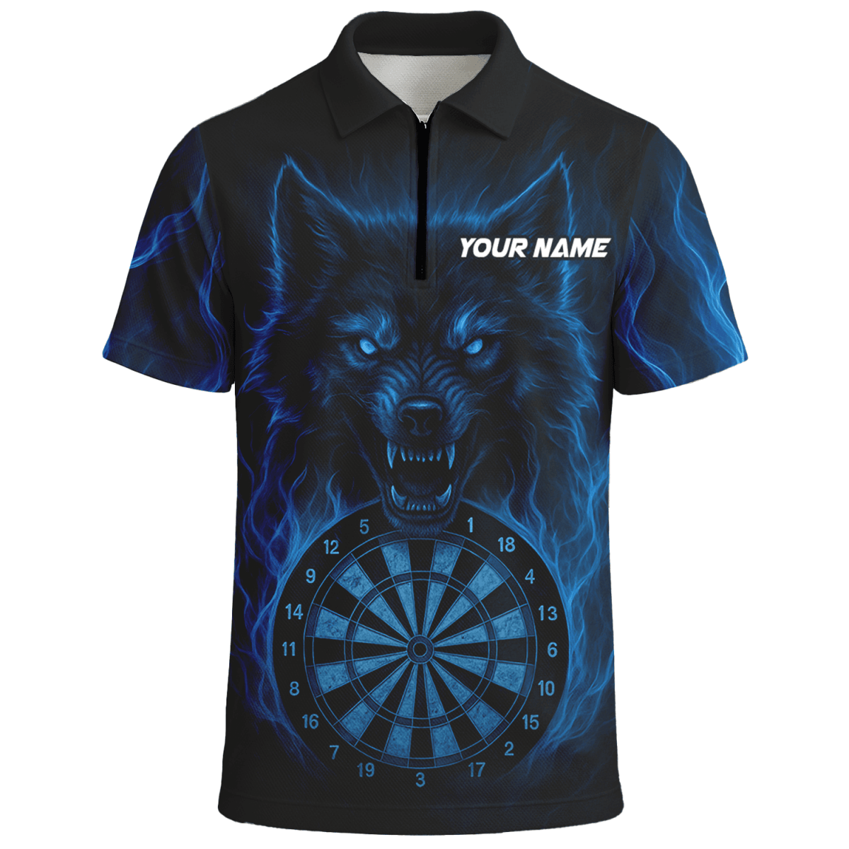 Personalisiertes Herren Poloshirt im Blitz - Design Rot - Schwarz S9300 - Outfitsuche