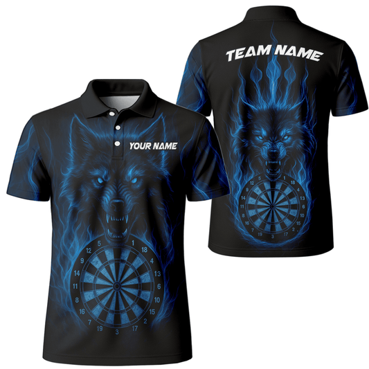 Personalisiertes Herren Poloshirt im Blitz - Design Rot - Schwarz S9300 - Outfitsuche