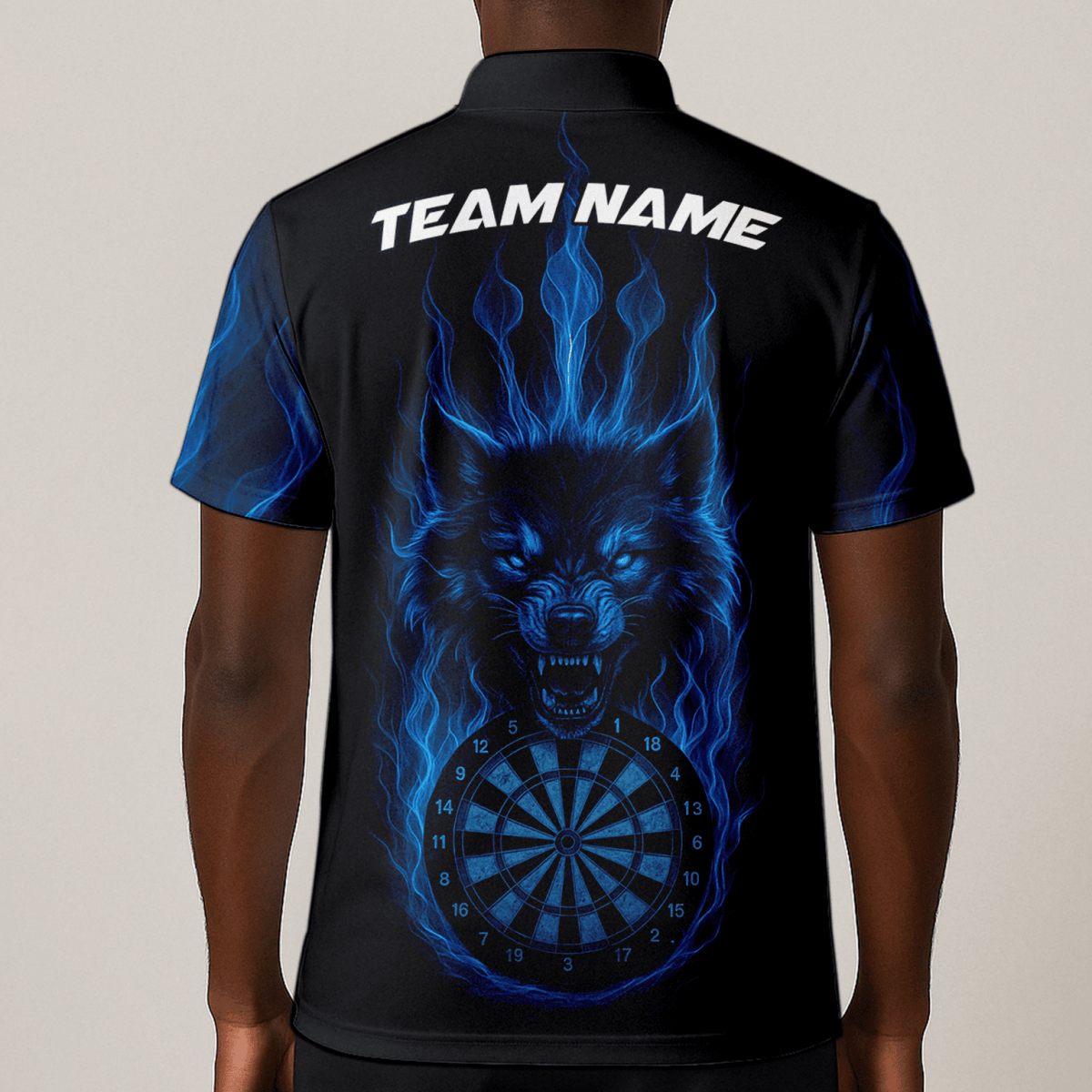 Personalisiertes Herren Poloshirt im Blitz - Design Rot - Schwarz S9300 - Outfitsuche