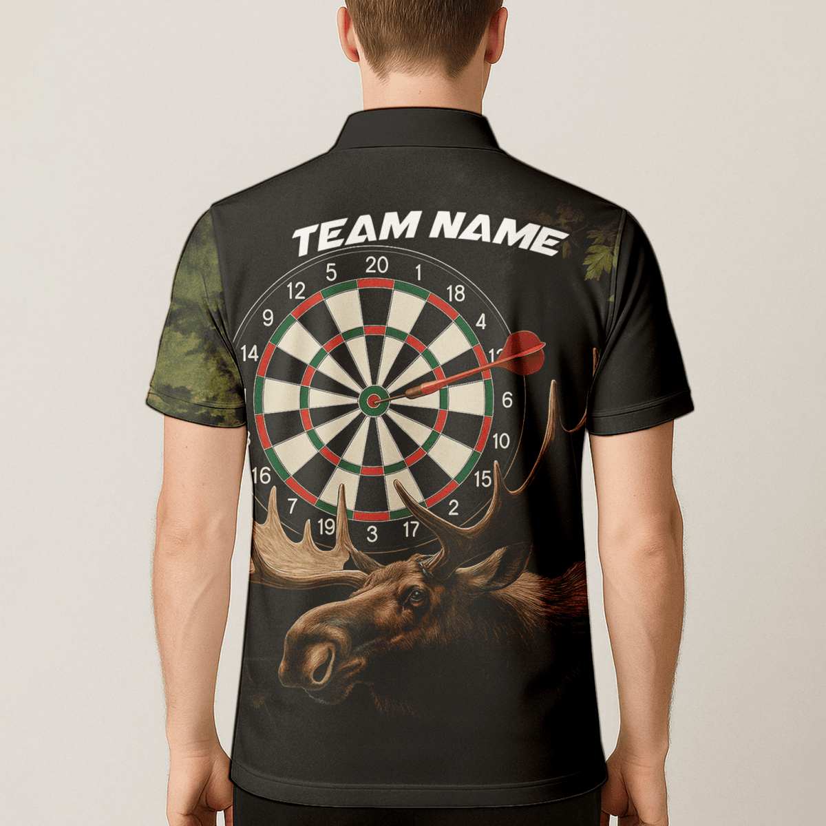 Personalisiertes Herren - Poloshirt im bunten Farbspritzer - Design: Weinglas & Dart Q0247 - Outfitsuche
