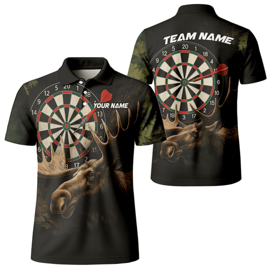 Personalisiertes Herren - Poloshirt im bunten Farbspritzer - Design: Weinglas & Dart Q0247 - Outfitsuche