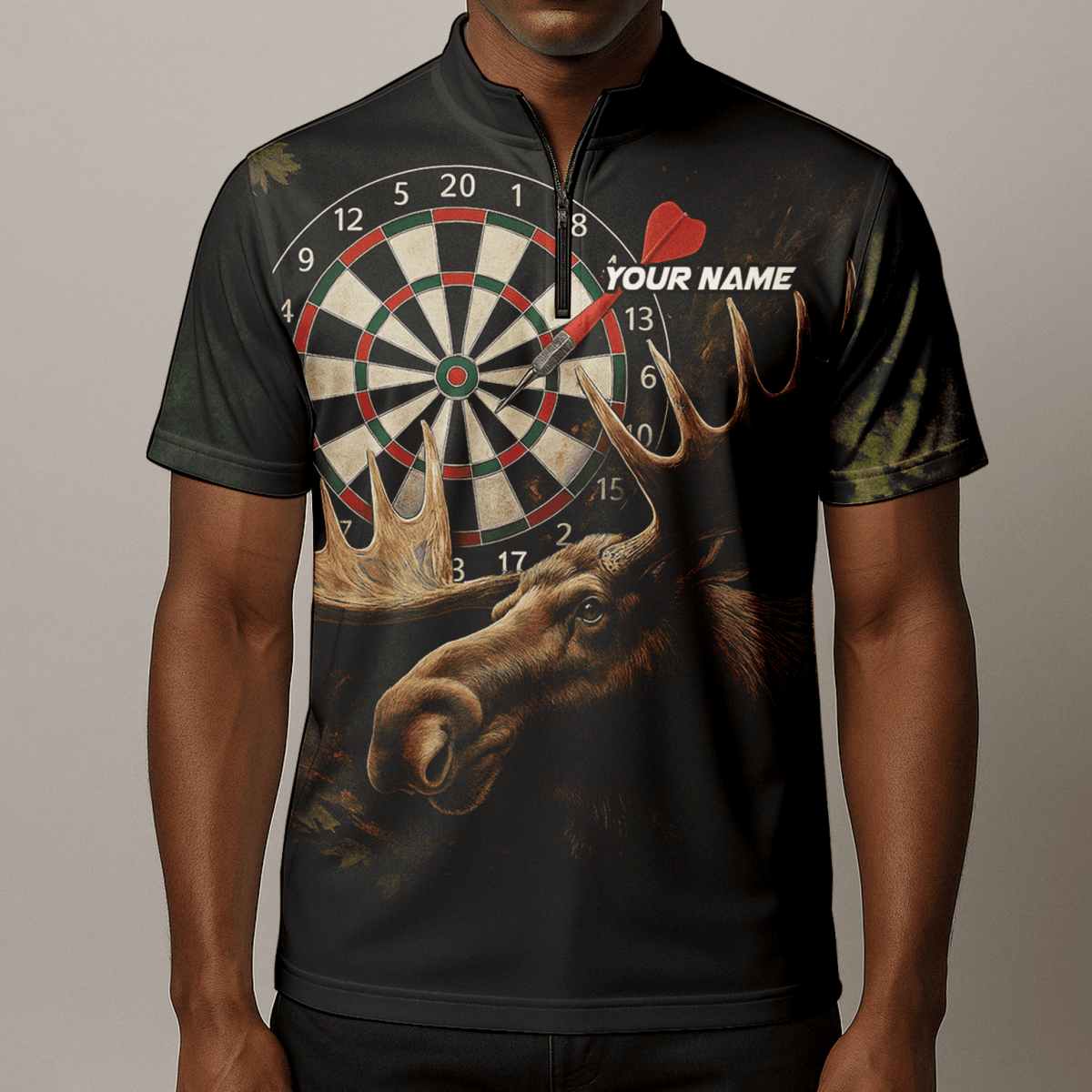 Personalisiertes Herren - Poloshirt im bunten Farbspritzer - Design: Weinglas & Dart Q0247 - Outfitsuche