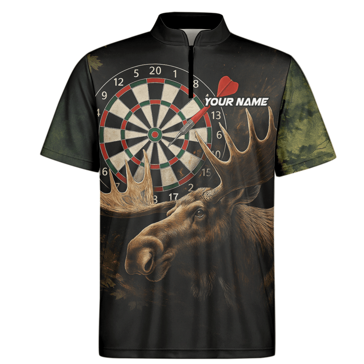 Personalisiertes Herren - Poloshirt im bunten Farbspritzer - Design: Weinglas & Dart Q0247 - Outfitsuche