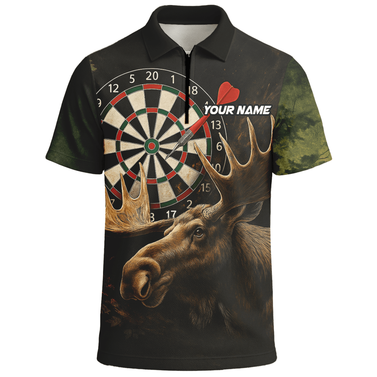 Personalisiertes Herren - Poloshirt im bunten Farbspritzer - Design: Weinglas & Dart Q0247 - Outfitsuche