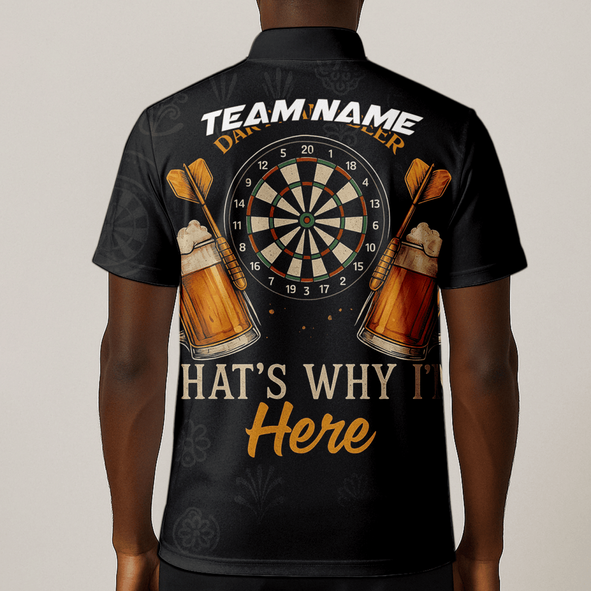 Personalisiertes Herren Poloshirt mit Dart - Motiv Grüne Flamme, Schwarz - Grün W9913 - Outfitsuche