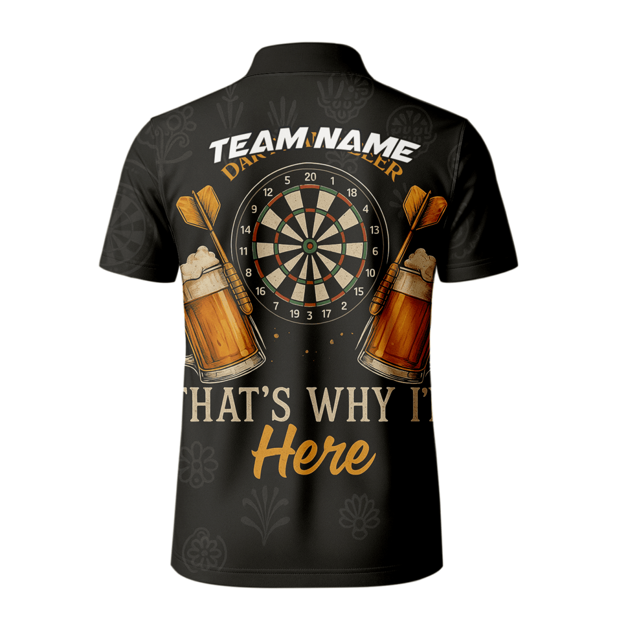 Personalisiertes Herren Poloshirt mit Dart - Motiv Grüne Flamme, Schwarz - Grün W9913 - Outfitsuche