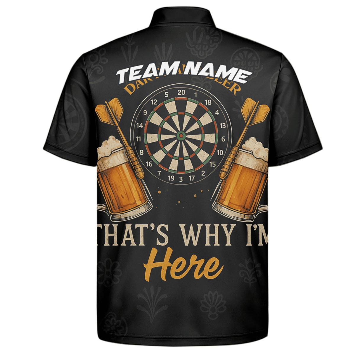 Personalisiertes Herren Poloshirt mit Dart - Motiv Grüne Flamme, Schwarz - Grün W9913 - Outfitsuche