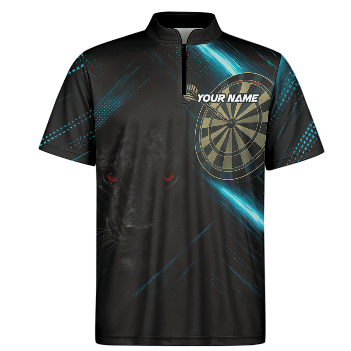 Personalisiertes Herren Poloshirt Schwarz mit grünem Flammenkobra - Dart - Motiv P6781 - Outfitsuche