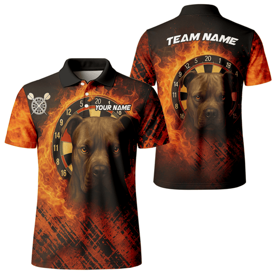 Personalisiertes Herren Poloshirt Schwarz mit Regenbogen - Flammen - Dart - Motiv F1678 - Outfitsuche
