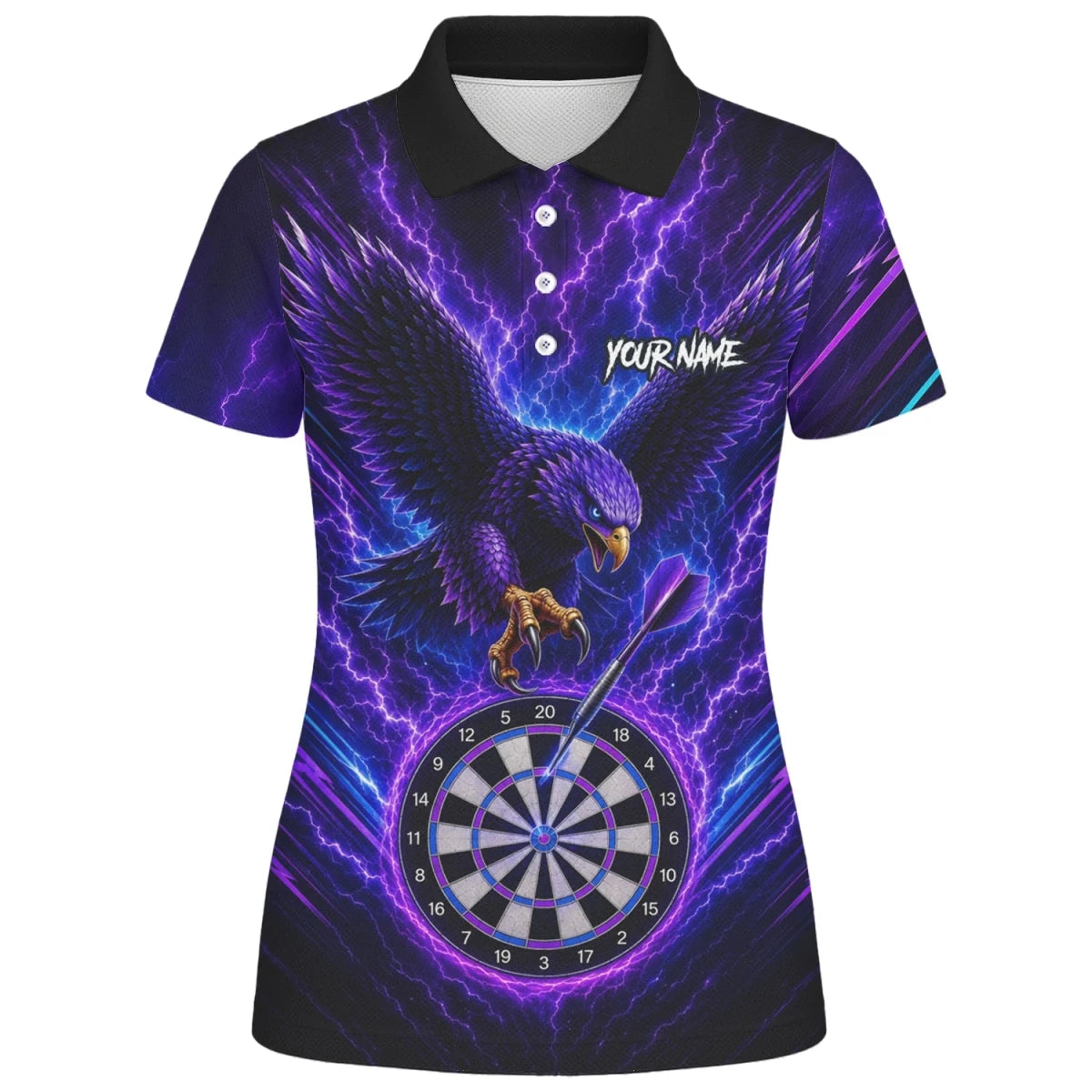 Personalisiertes Lila Adler-Blitz Dart Poloshirt für Damen U478 - Outfitsuche
