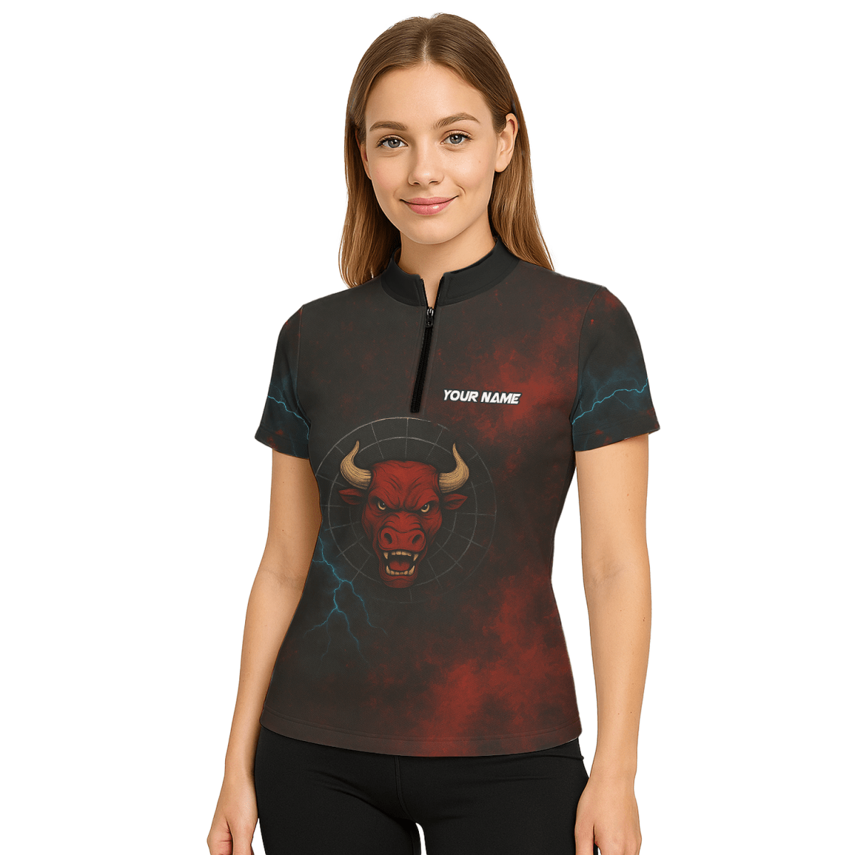 Personalisiertes Red Bull Grunge Dart Poloshirt Schwarz Rot für Damen L3480 - Outfitsuche