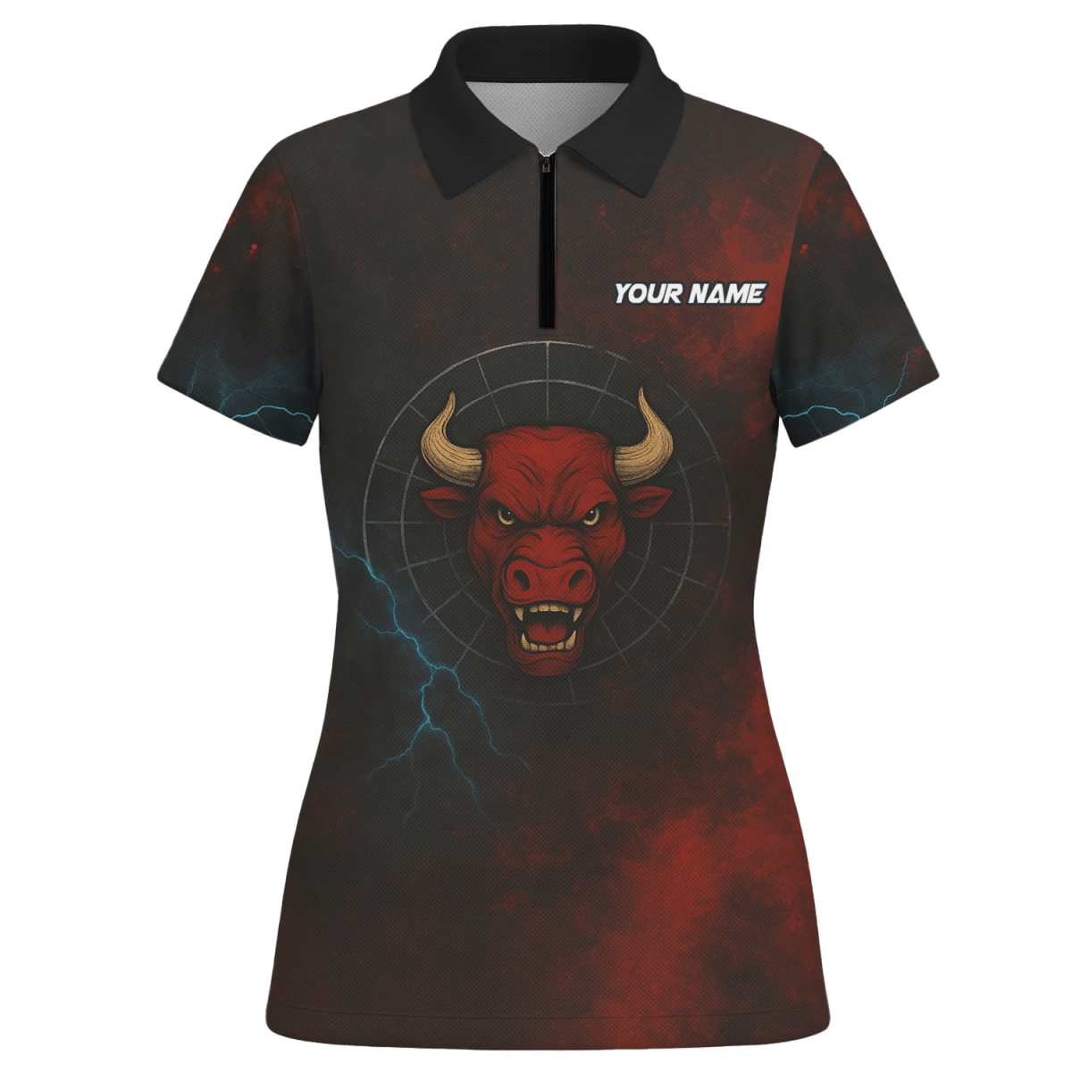 Personalisiertes Red Bull Grunge Dart Poloshirt Schwarz Rot für Damen L3480 - Outfitsuche