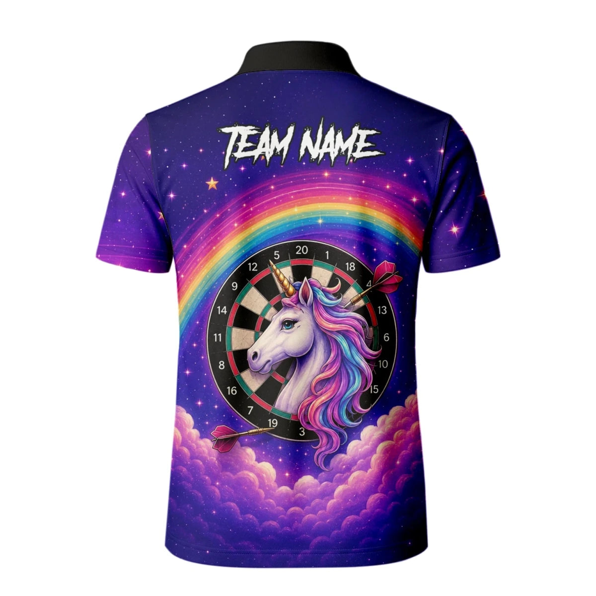 Personalisiertes Regenbogen-Einhorn Dart Poloshirt für Herren V221 - Outfitsuche