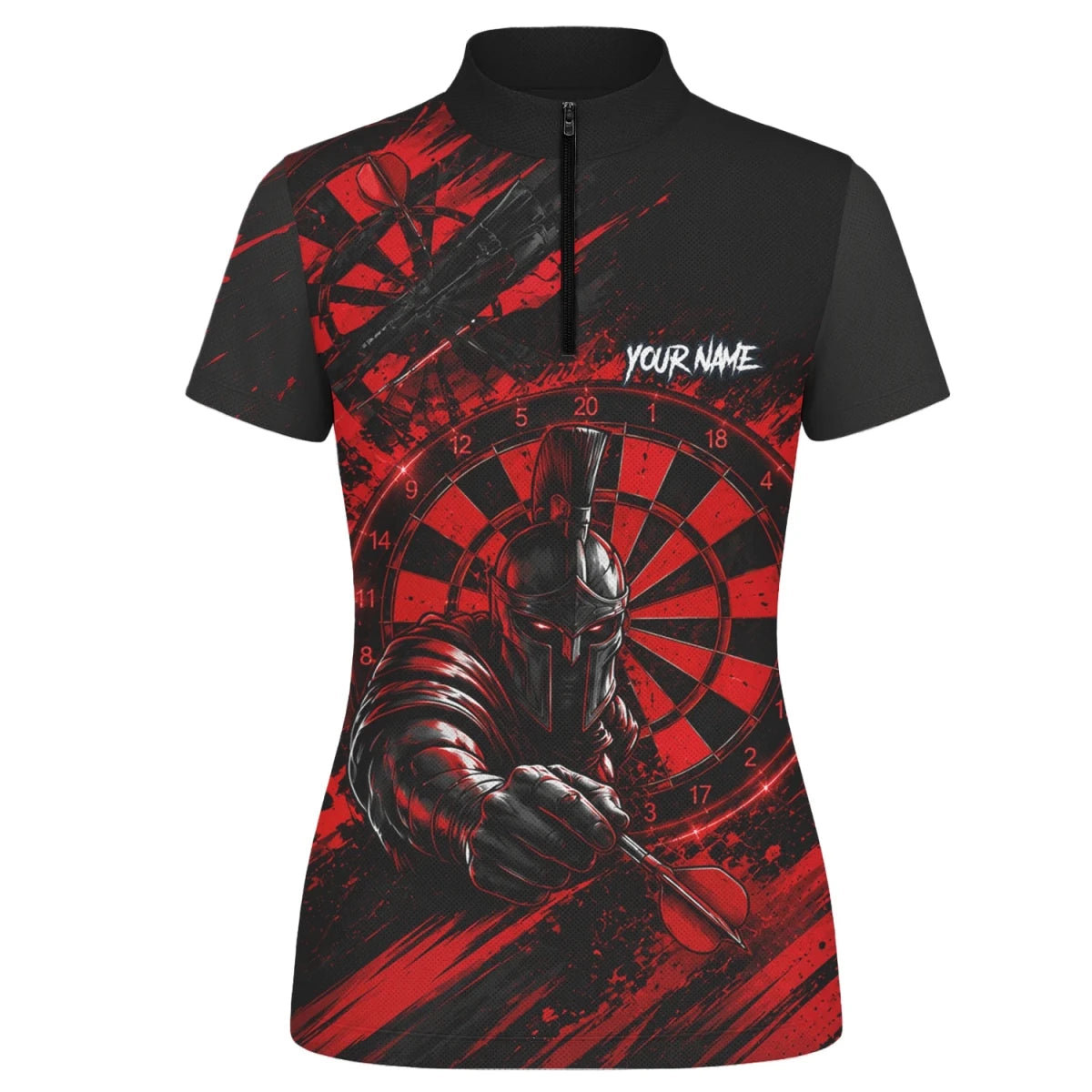 Personalisiertes Rot-schwarzes Spartaner Dart Poloshirt für Damen W276 - Outfitsuche