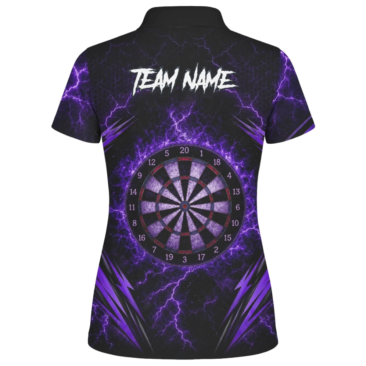 Personalisiertes Schwarz-lila Skeletthand-Dartshirt für Damen H822 - Outfitsuche