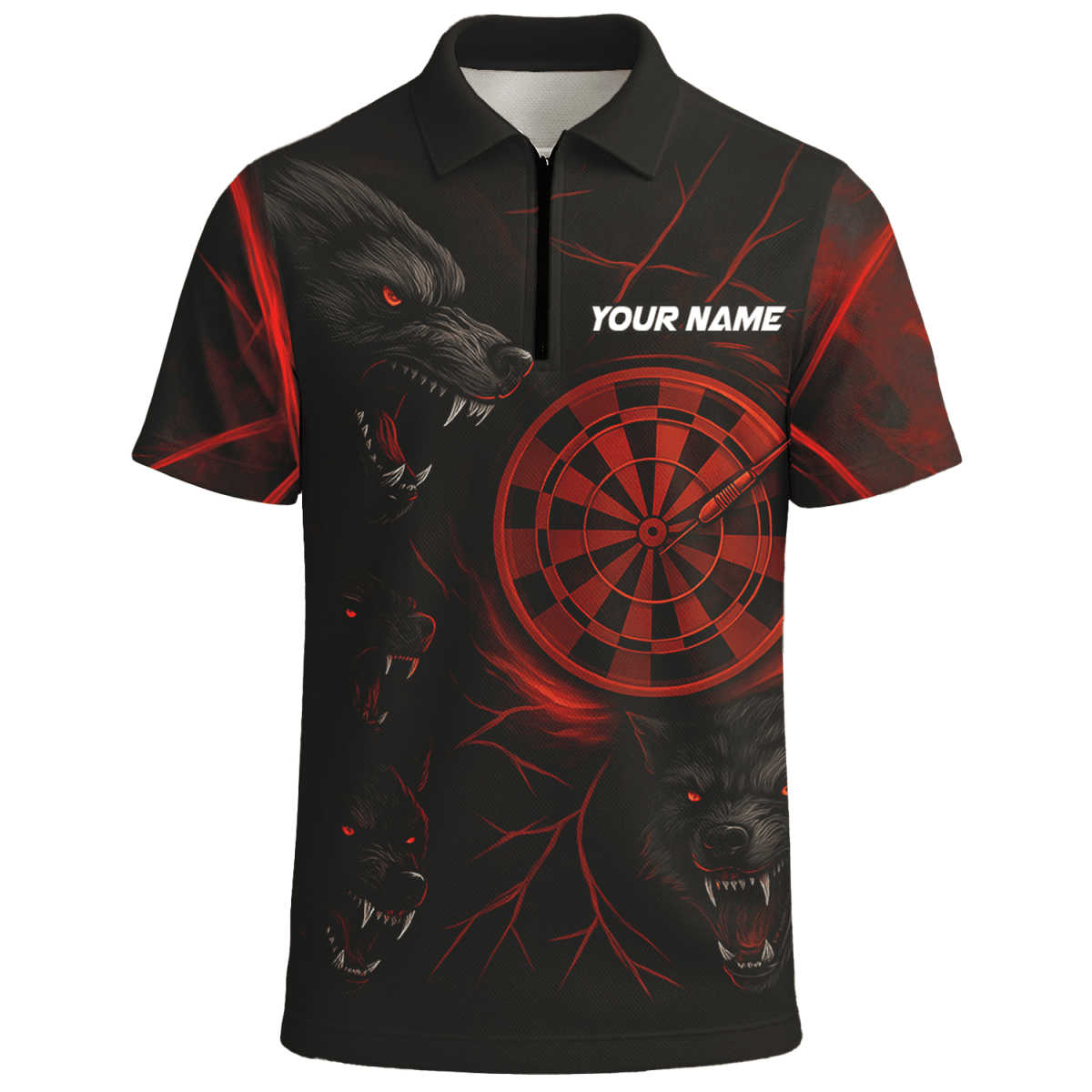 Personalisiertes Sensenmann Poloshirt Herren – Dart & Party Motiv Schwarz Orange B8975 - Outfitsuche