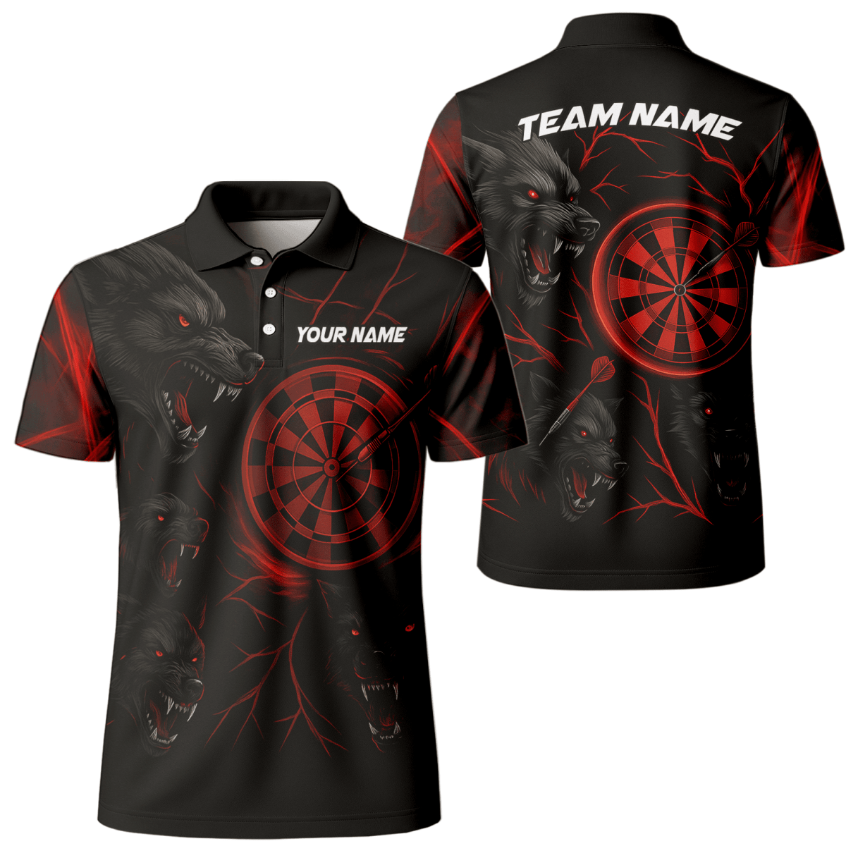 Personalisiertes Sensenmann Poloshirt Herren – Dart & Party Motiv Schwarz Orange B8975 - Outfitsuche