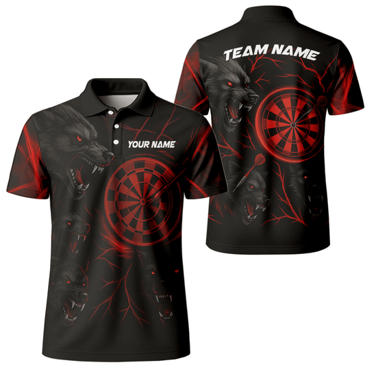 Personalisiertes Sensenmann Poloshirt Herren – Dart & Party Motiv Schwarz Orange B8975 - Outfitsuche