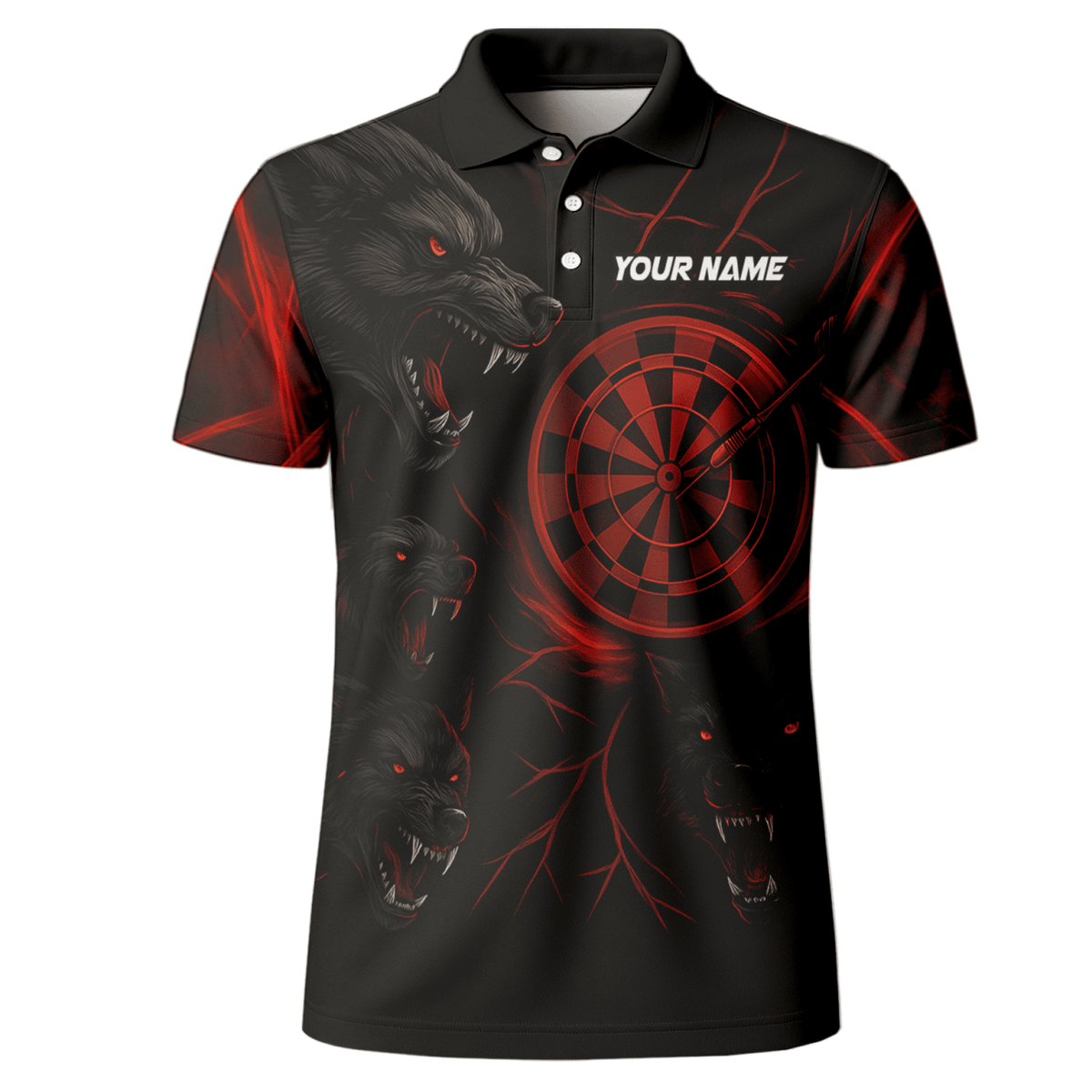 Personalisiertes Sensenmann Poloshirt Herren – Dart & Party Motiv Schwarz Orange B8975 - Outfitsuche