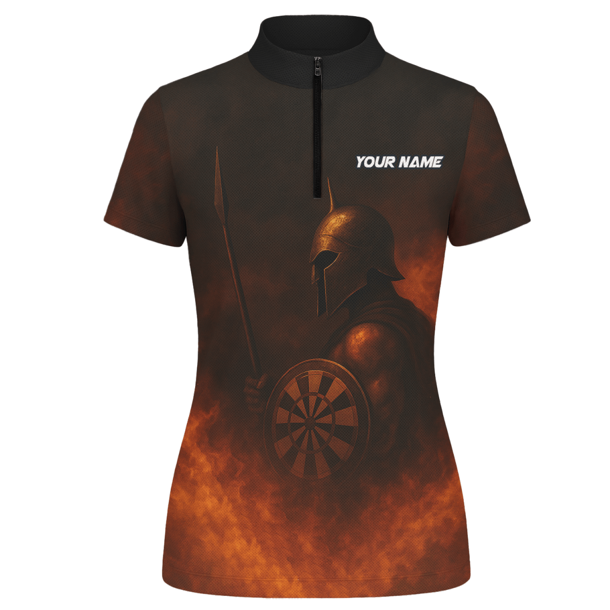 Personalisiertes Spartan Feuerpfeile Polo - Shirt Schwarz Rot Für Damen J3958 - Outfitsuche