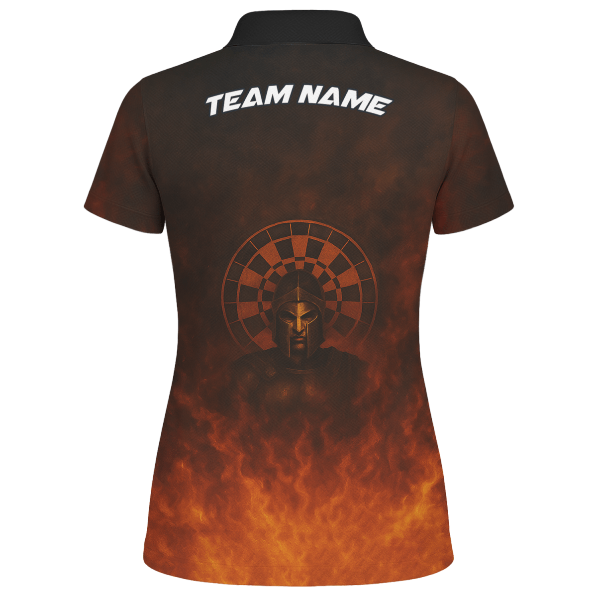 Personalisiertes Spartan Feuerpfeile Polo - Shirt Schwarz Rot Für Damen J3958 - Outfitsuche