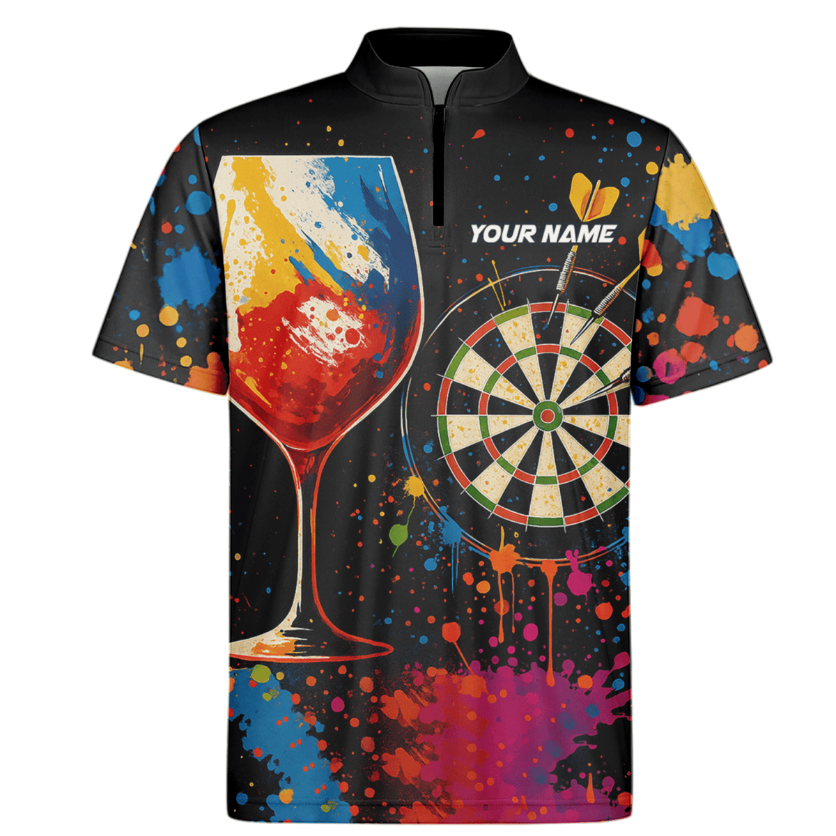 Personalisiertes Werwolf Storm Darts Herren Poloshirt Schwarz T7670 - Outfitsuche