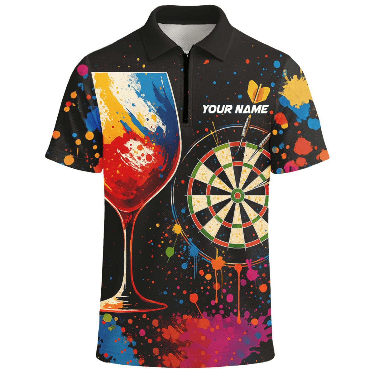 Personalisiertes Werwolf Storm Darts Herren Poloshirt Schwarz T7670 - Outfitsuche