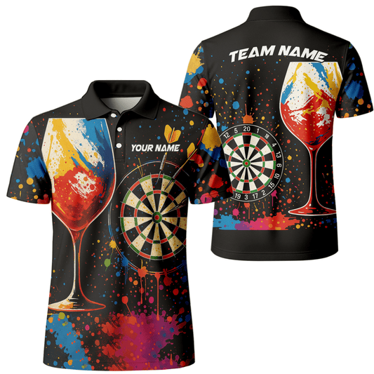Personalisiertes Werwolf Storm Darts Herren Poloshirt Schwarz T7670 - Outfitsuche